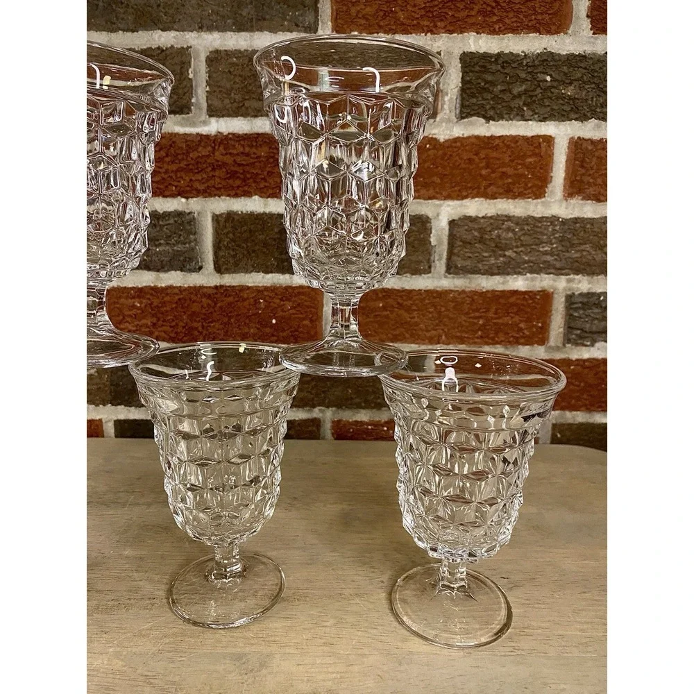 Fostoria American Footed Cubist  5 1/2